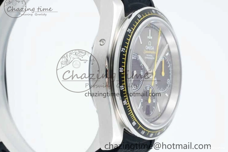 0304 ZipUp Speedmaster Racing Master SS HKF Best Edition Gray Black Dial on Black Rubber Strap A 7811